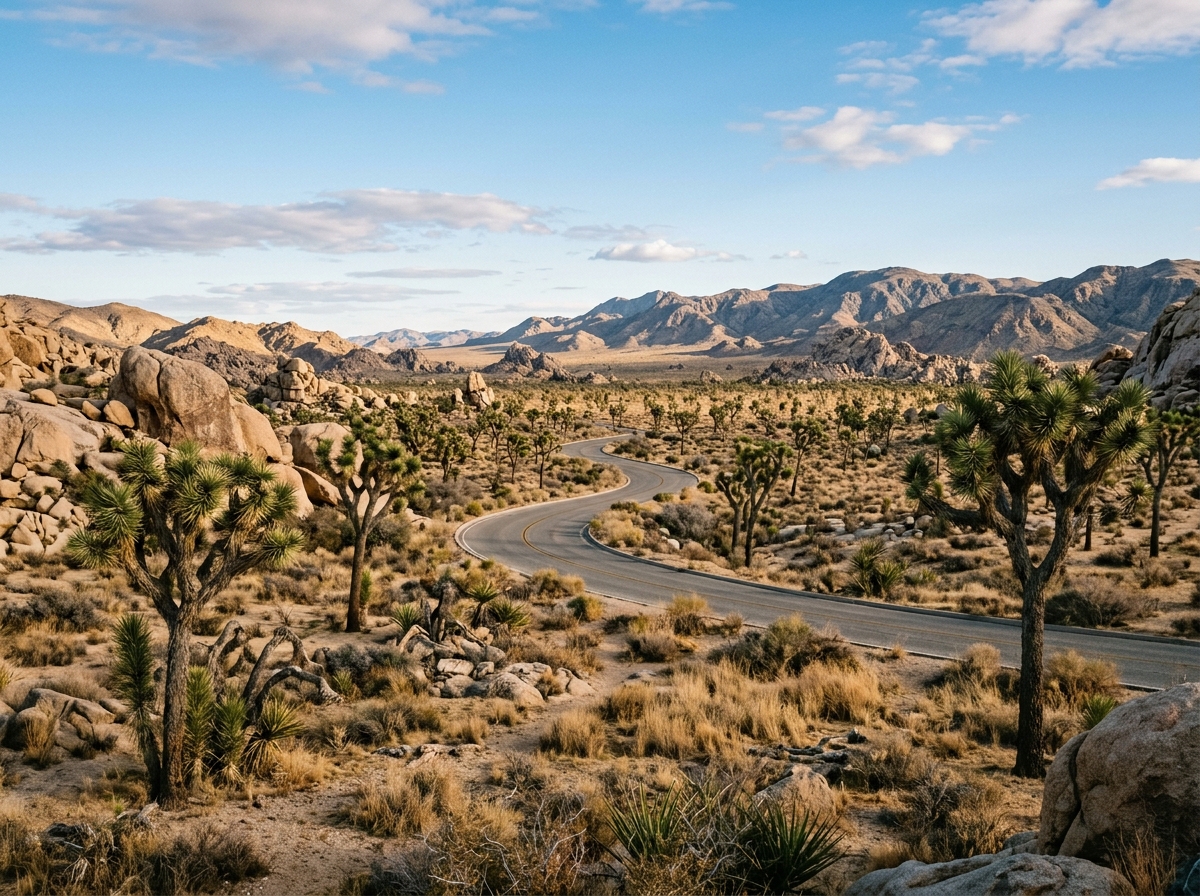 California desert landscape in cooler weather