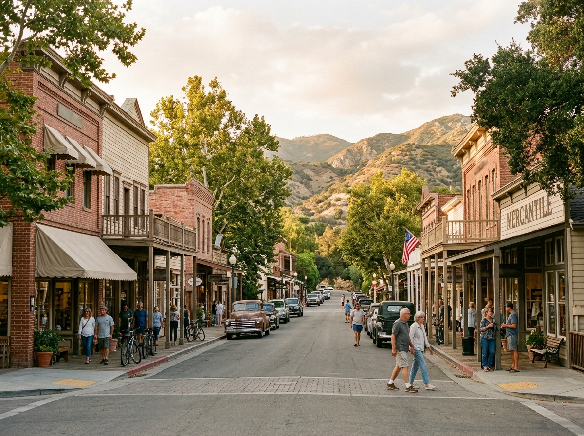 Historic California small town main street