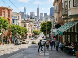Historic neighborhood street in San Francisco