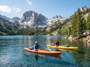 Summer kayaking in the Sierra Nevada