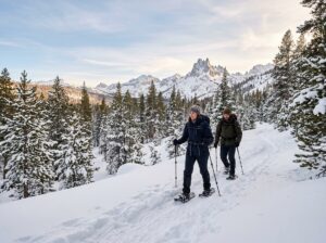 Winter snowshoeing in the Sierra Nevada